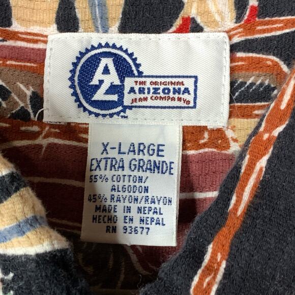 Vintage Hawaiian Shirt Arizona Jeans Surf Boards Woody Short Sleeve Mens Size XL - Picture 4 of 8